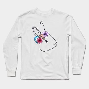 Flower Crown Bunny Long Sleeve T-Shirt